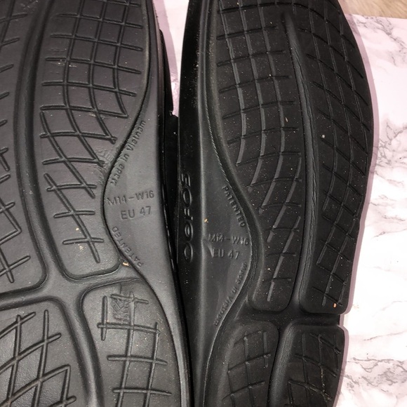 Oofos men’s black slide on sandals size EU 47/M14-W16 - Picture 3 of 8